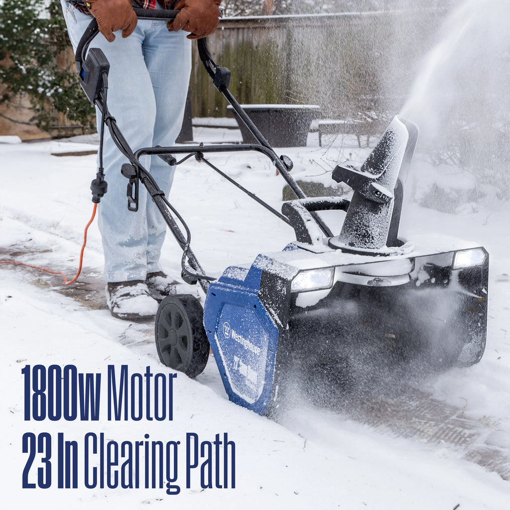 23" 15A Corded Electric Snow Blower with LED Lights H327893