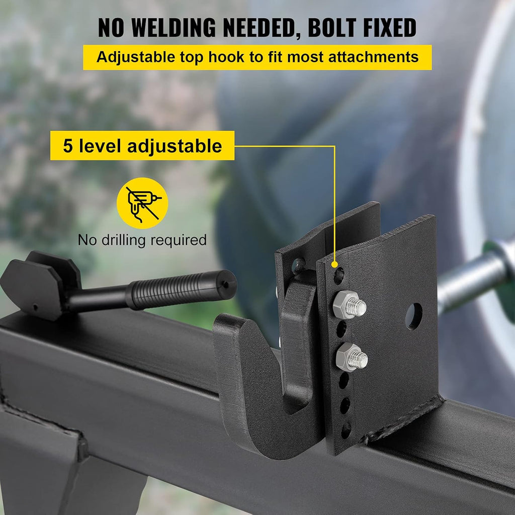 Black 3-Point Quick Hitch with 3000 LBS Lifting Capacity F453735