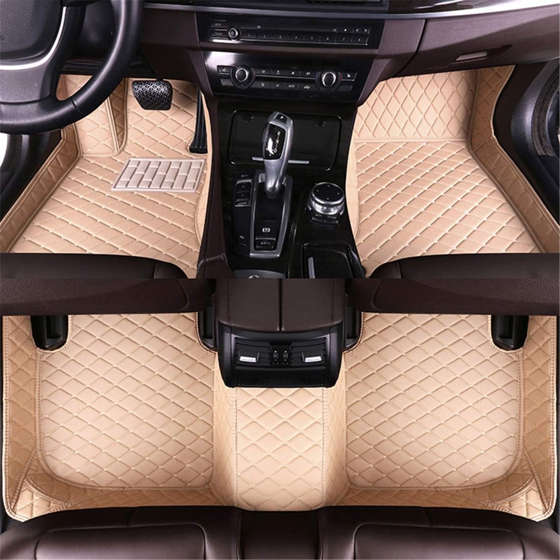 Black Leather Car Floor Mats N94486