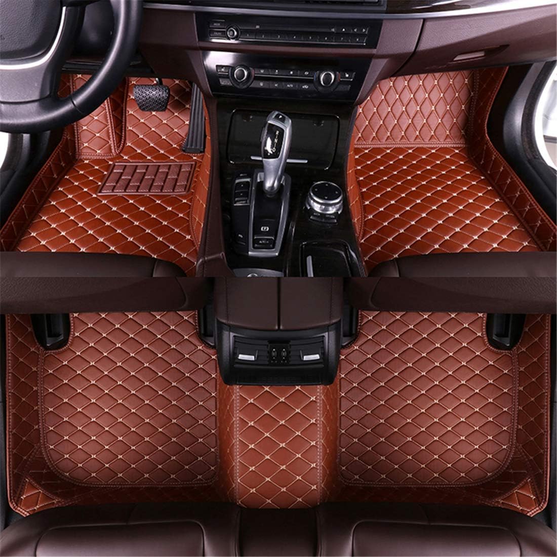 Black Leather Car Floor Mats N94486