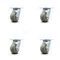 Set of 4 Thermoplastic Rubber Swivel Caster K513868