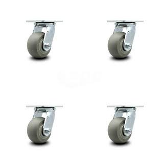 Set of 4 Thermoplastic Rubber Swivel Caster K513868