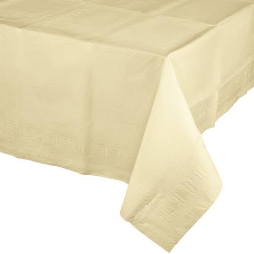 Ivory Tissue Poly Tablecover 54 x 108 Case of 24 A6973