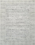 Grey & Ivory Striped Stain Resistant 8x10 Area Rug E26212