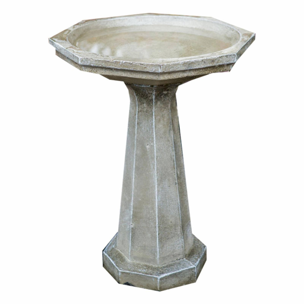Large Octagon Cast Stone Bird Bath D49341