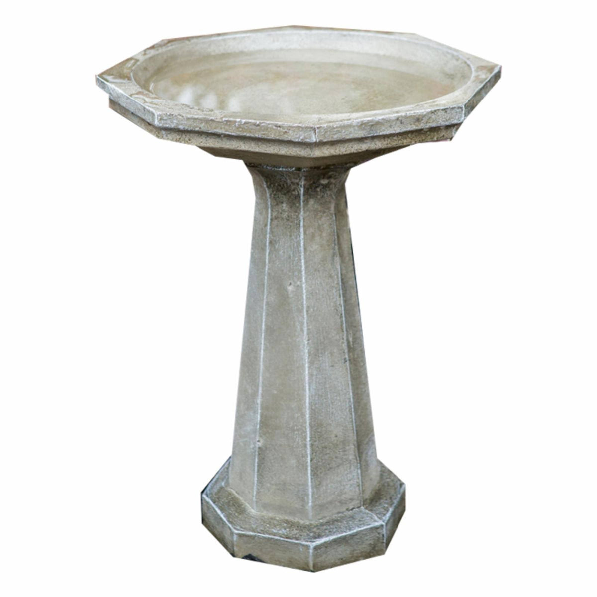 Large Octagon Cast Stone Bird Bath D49341