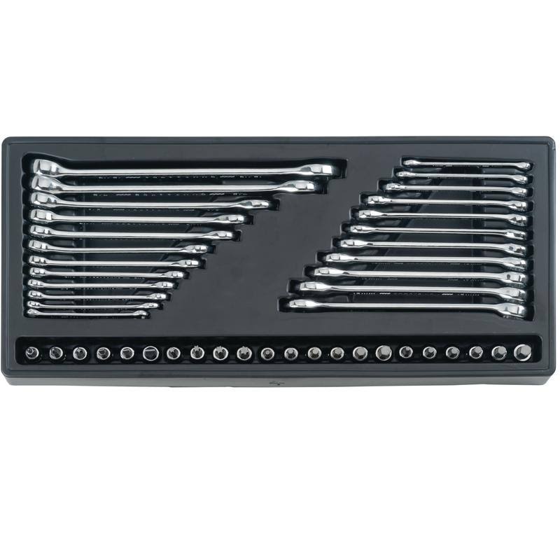 1/4, 3/8 and 1/2 in. Drive Metric and SAE 6 and 12 Point Mechanic's Tool Set 308 pc. R6137