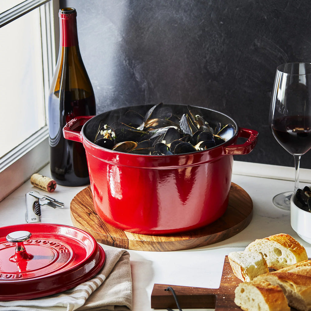 Cast Iron Dutch Oven 5-qt Tall Cocotte, Cherry D802086