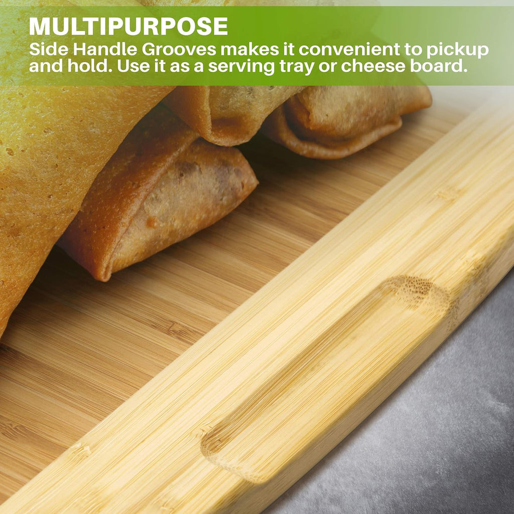 30 x 20 Inch Extra Large Bamboo Cutting Board with Handles R4131