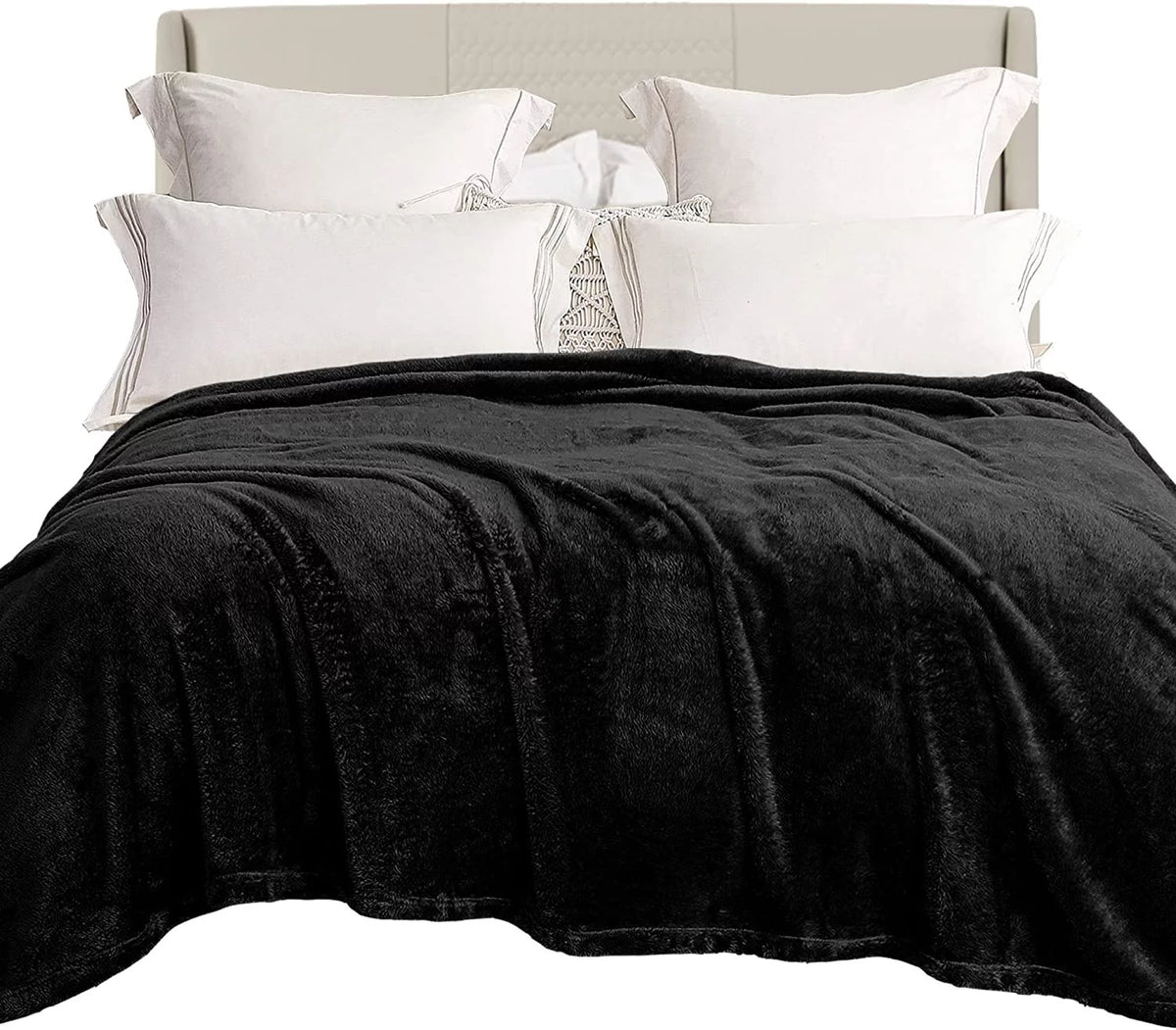 King Size Black Fleece Blanket I66374