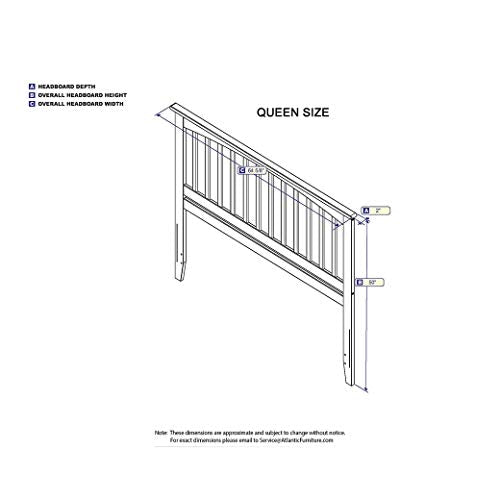 Full Size Headboard with Attachable Charger in Walnut X143602