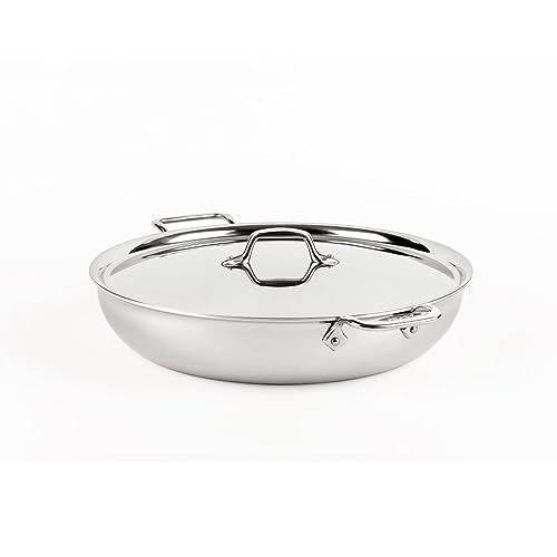 3-Ply Stainless Steel Large Frying Pan 7 Quart Z73222