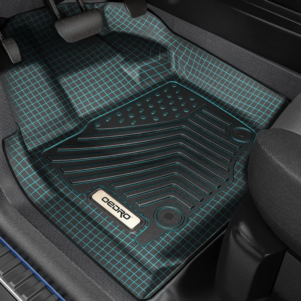 Black 2 Row TPE Floor Mats Q64721
