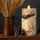 Brown 4-Inch Real-Flame Effect Pillar Candle S427