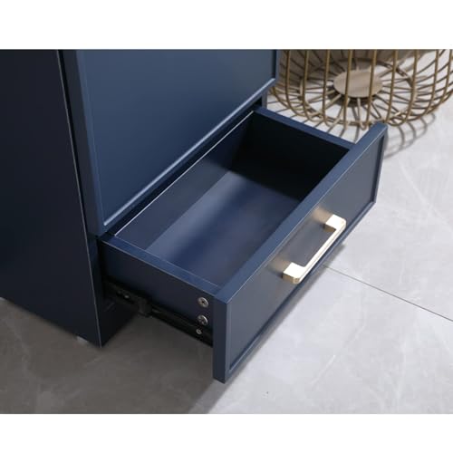 Blue 1 Door 1 Drawer Bathroom Vanity with Sink O457313