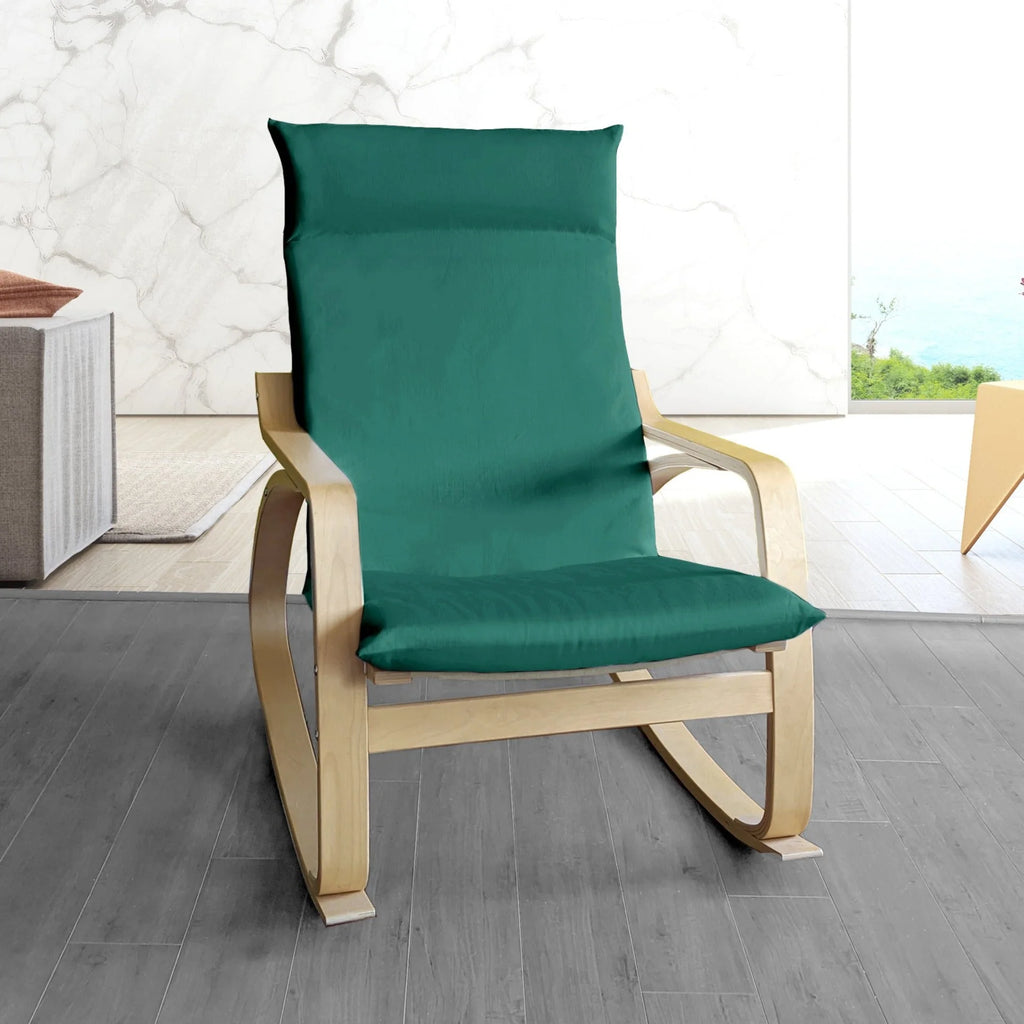 Velvet Forest Green Chair and Ottoman Covers M1130
