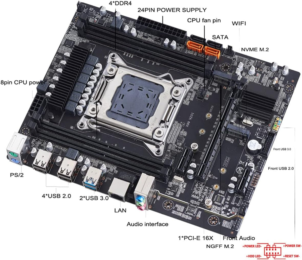 Dual M.2 NVME Slot Motherboard for LGA2011-3 U44500