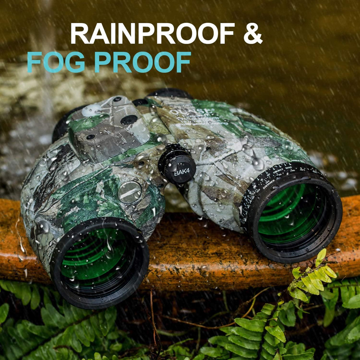 10x50 Camouflage Binoculars with Compass and Rangefinder B12091