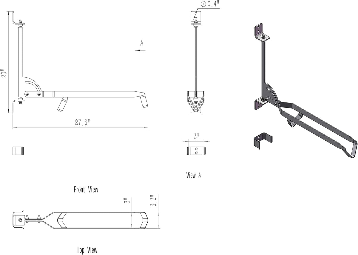 Wall Mounted Vertical Bicycle Rack I2684