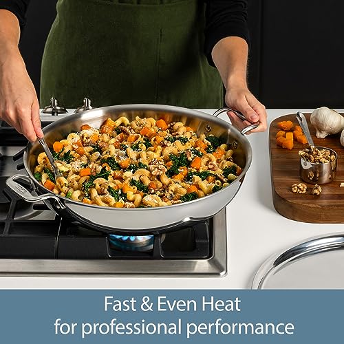 3-Ply Stainless Steel Large Frying Pan 7 Quart Z73222