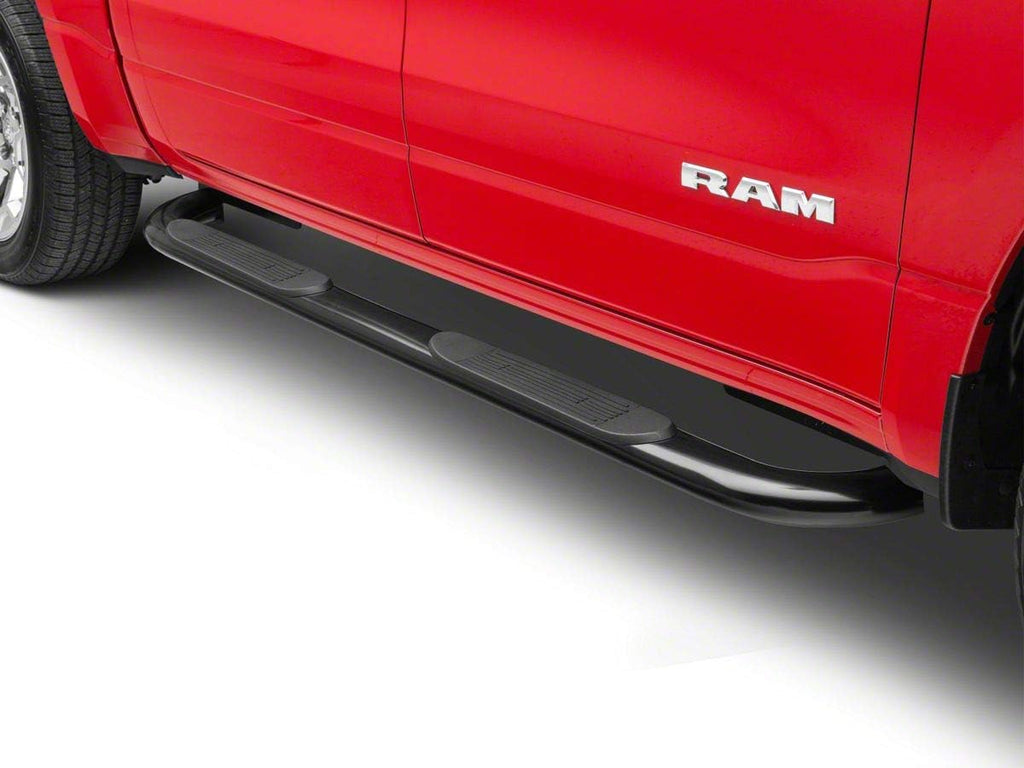 Black 4-Inch Oval Bent End Side Step Bars K849