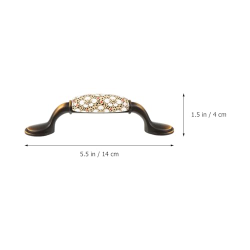 2pcs Black Ceramic Drawer Knobs S936