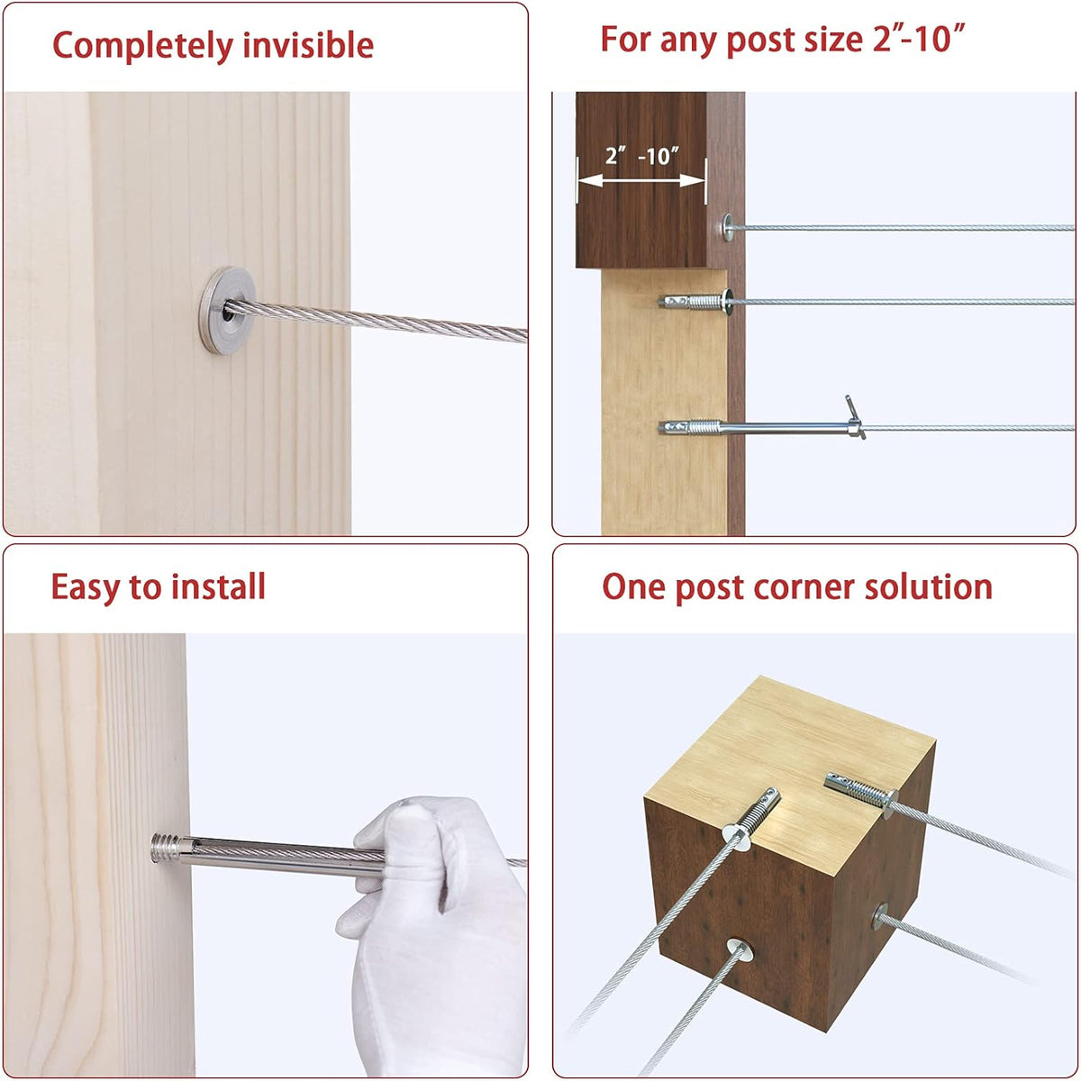5/32 Cable Railing Kit with Protective Sleeve T316 Stainless Steel X868468