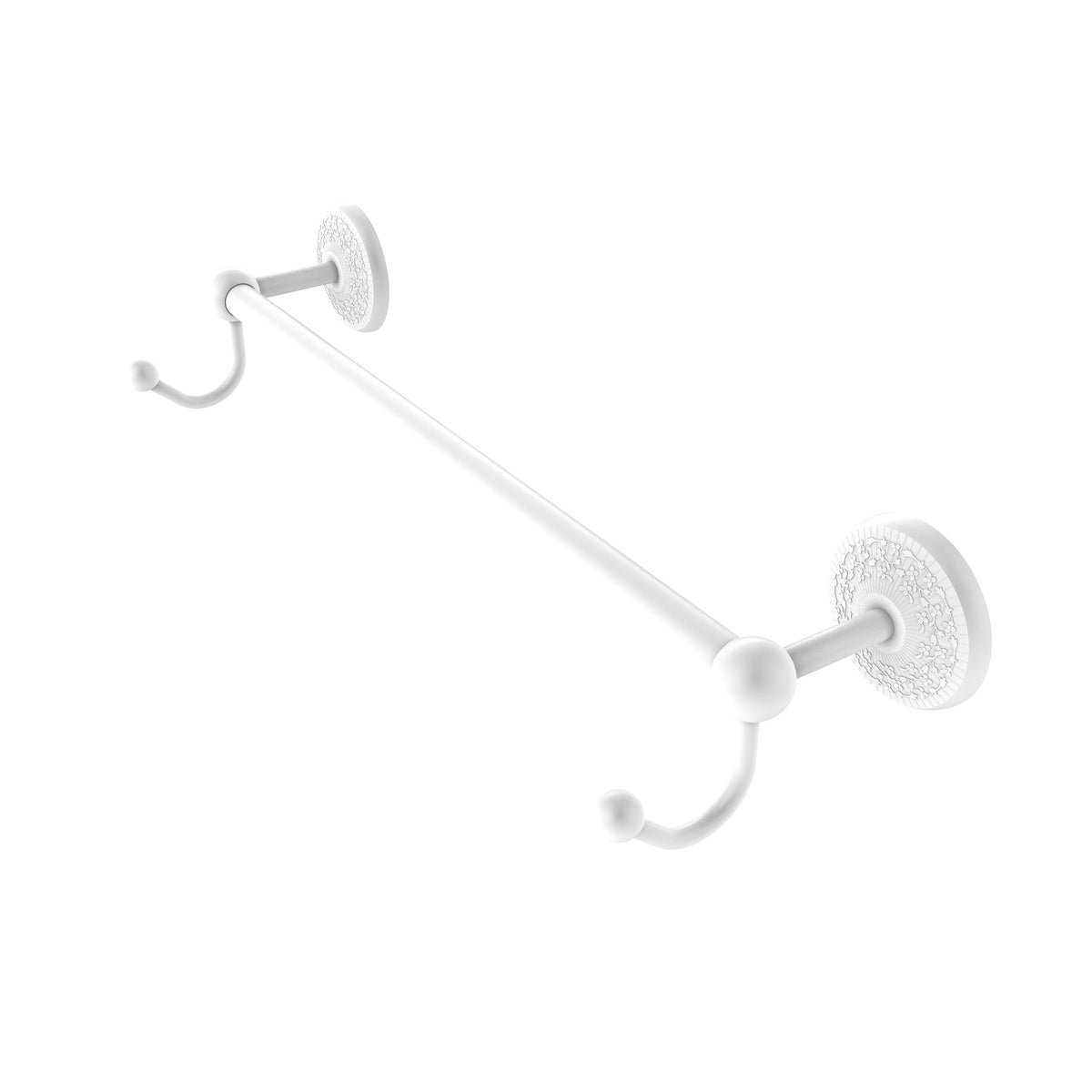 36 inch Towel Bar with Integrated Hooks Matte White A43020