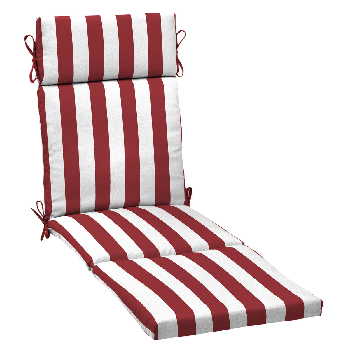 Black Cabana Stripe Outdoor Chaise Lounge Cushion F318411