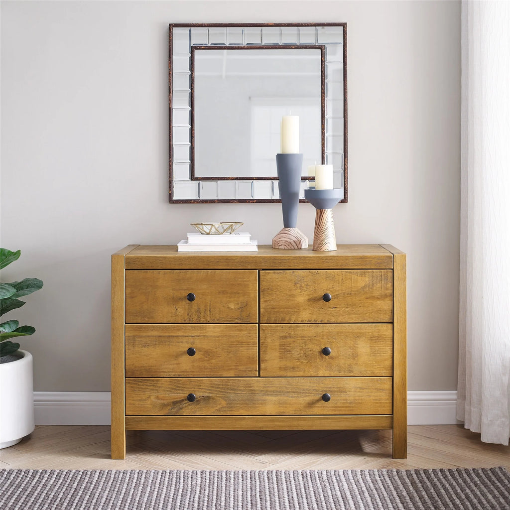 Rustic Wood 5-Drawer Dresser X751833