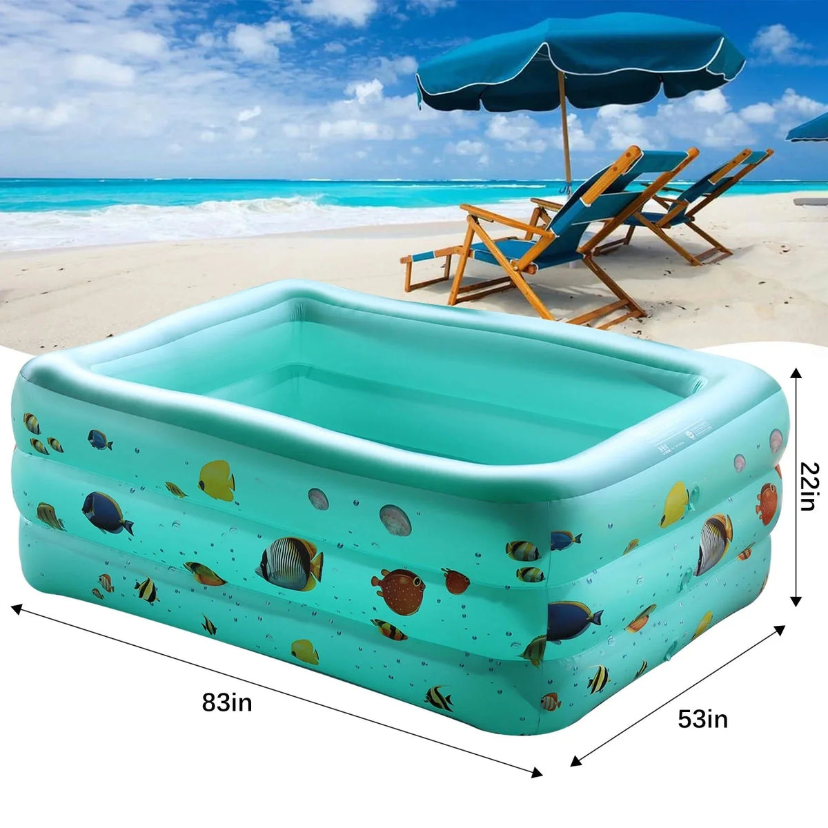 Inflatable Rectangular Swimming Pool N505