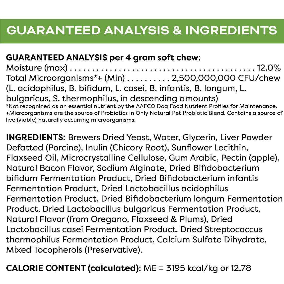 Probiotic Blend Digestive Support Soft Dog Chews N79068