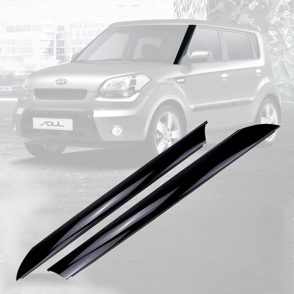 Gloss Black Windshield Pillar Trim Panel Molding Pack of 2 A706433