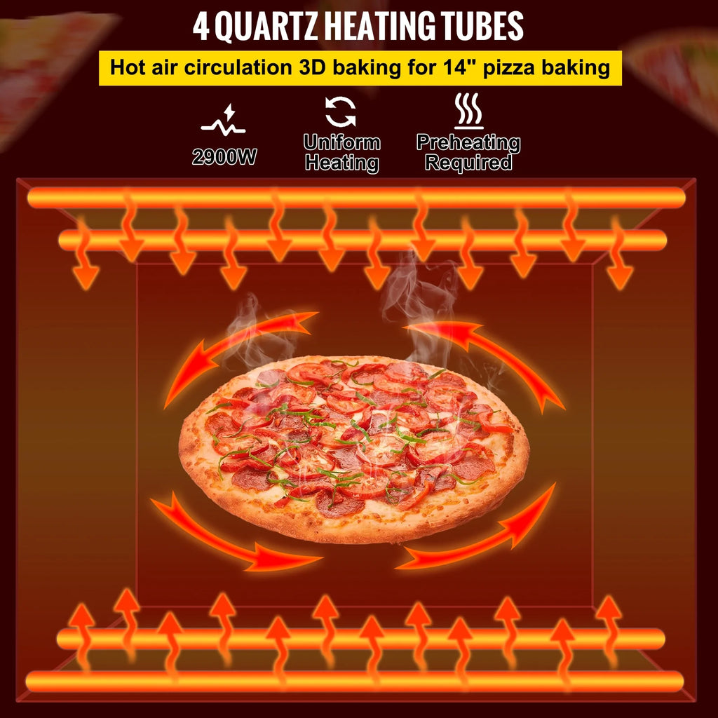 Stainless Steel Countertop Conveyor Pizza Oven for 14" Pizza M106872