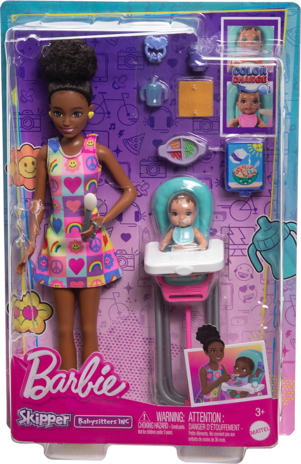 10 Piece Barbie Doll and Baby Playset K5422