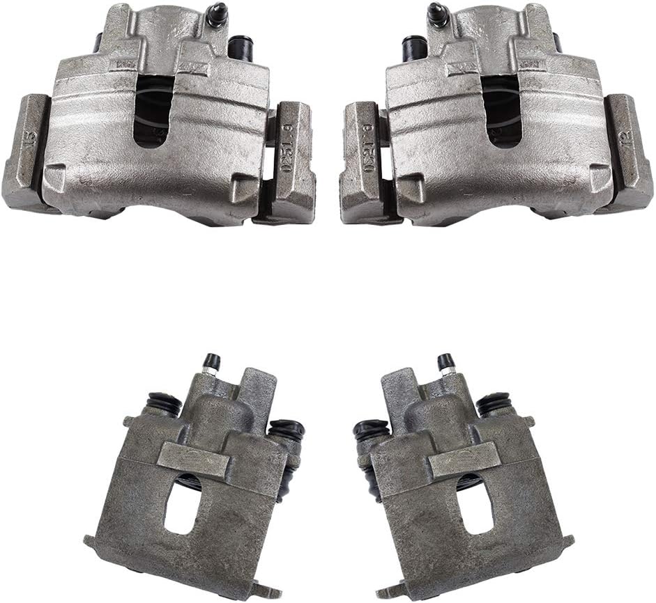 FRONT + REAR [4] Semi-Loaded Caliper Assembly Set Kit Q6345
