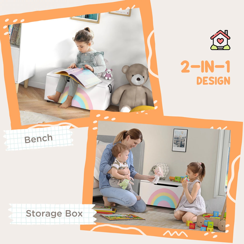 White Toy Box Chest U733