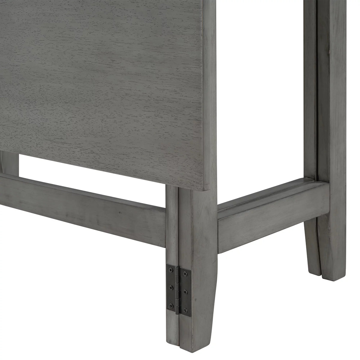 Gray Extendable Wood Dining Table with Drop Leaf B726