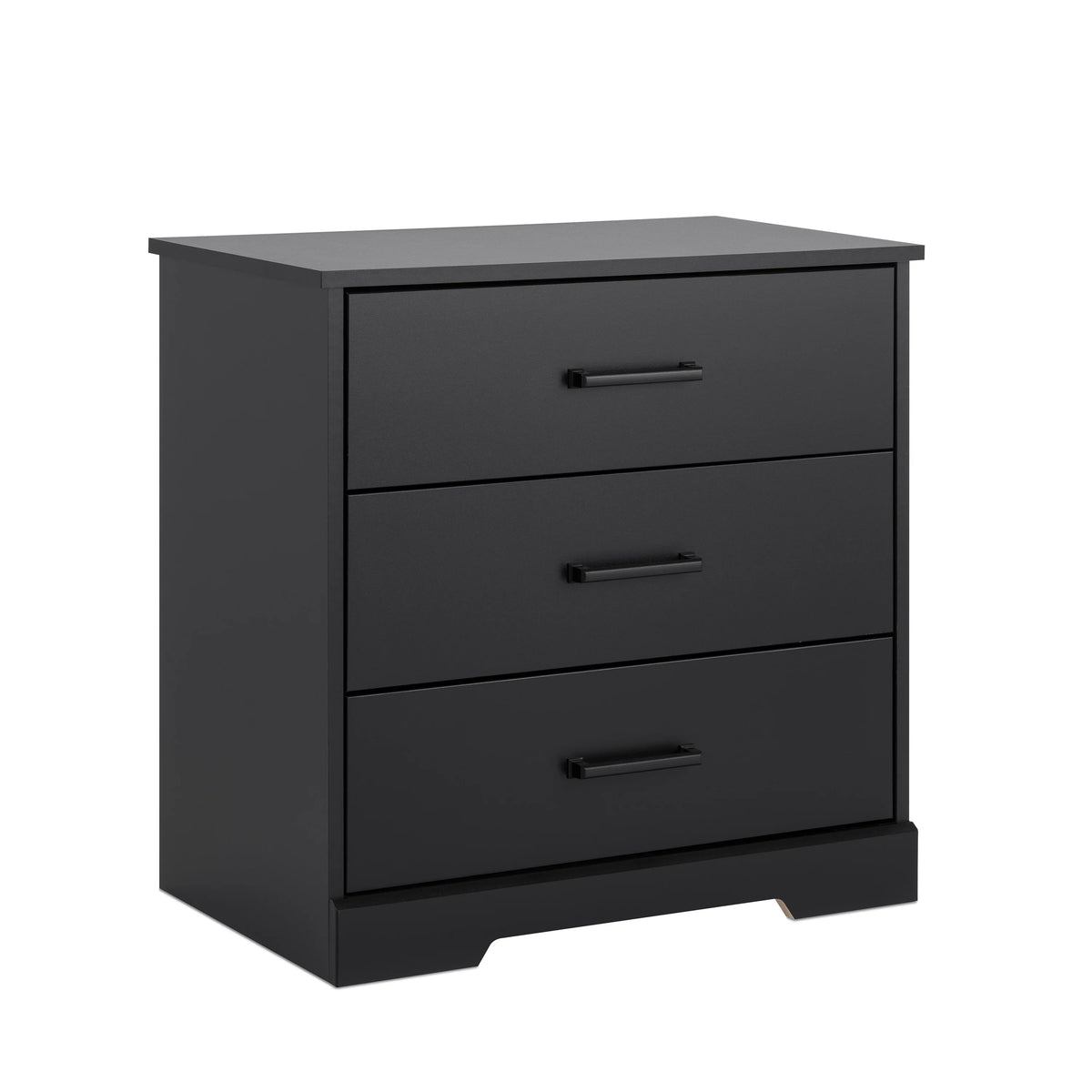 Black 3 Drawer Nightstand Bedside Table S9845