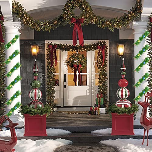 14.8 FT Artificial Christmas Garland with 50 Pre-Lit LED Lights V361