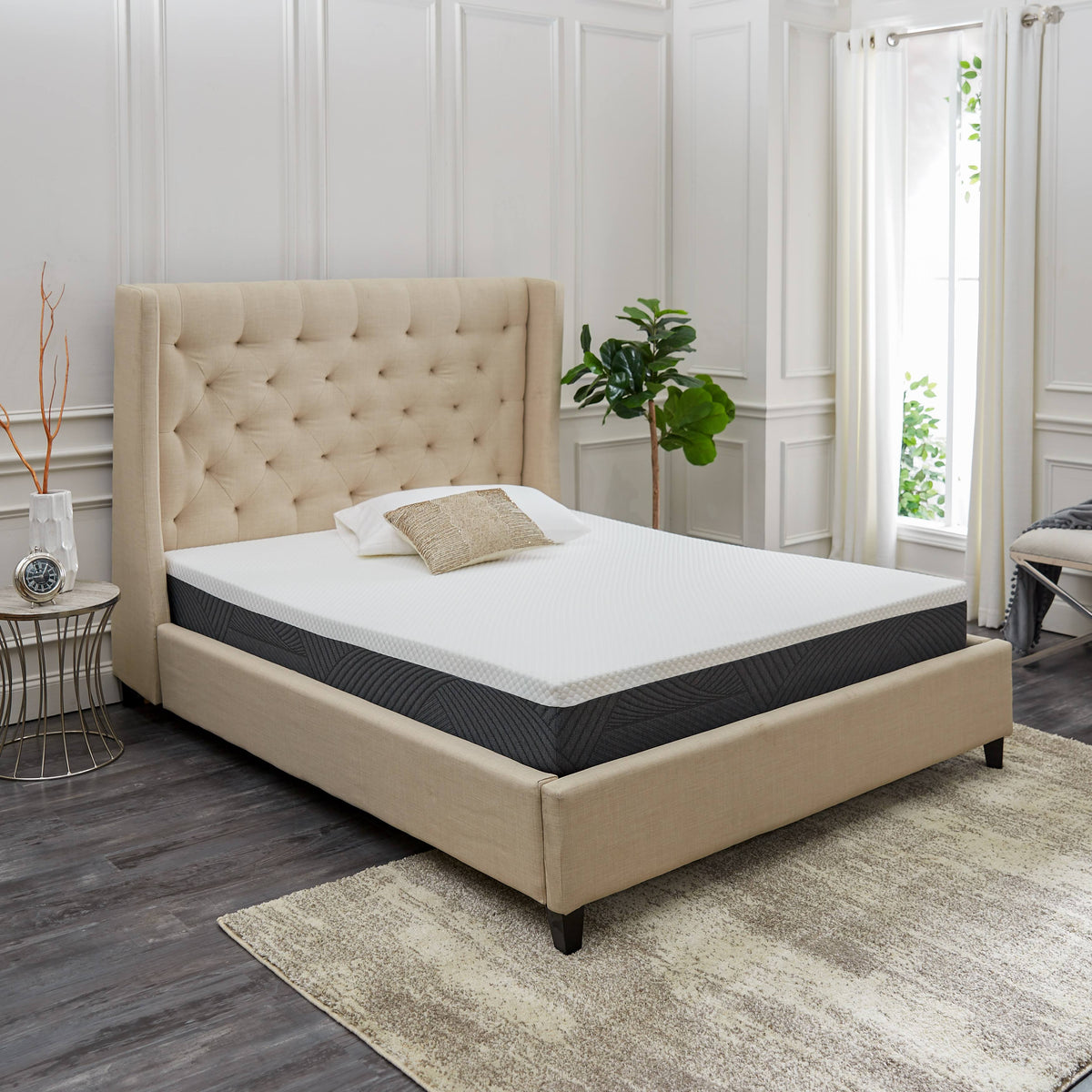 10 inch Medium Gel Memory Foam Mattress, King Y936091