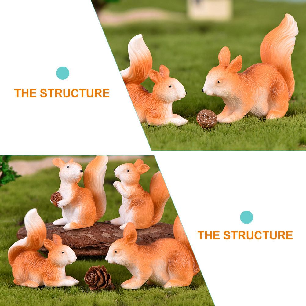 8 Pcs Rabbit Toys Ornament Doll House Accessories G364984