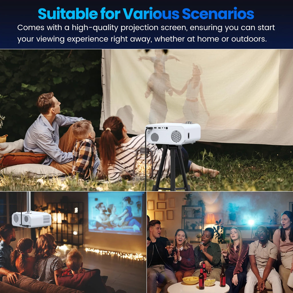 5G WiFi Bluetooth Projector, Native 1080P, 100" Screen M5449