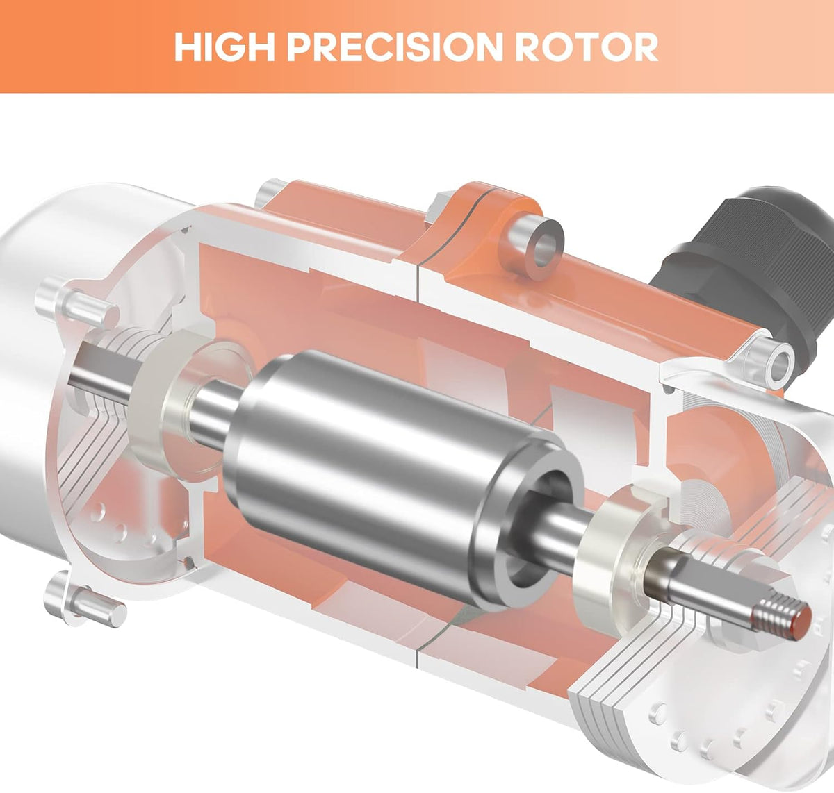80W Concrete Vibrator Vibration Motor Single Phase AC 110V 3600RPM Aluminum Alloy Case Electric Vibrating Vibrators for Shaker Table Z128875