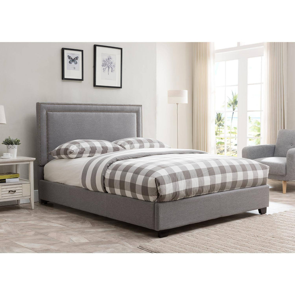 Grey Linen King Size Headboard V40922