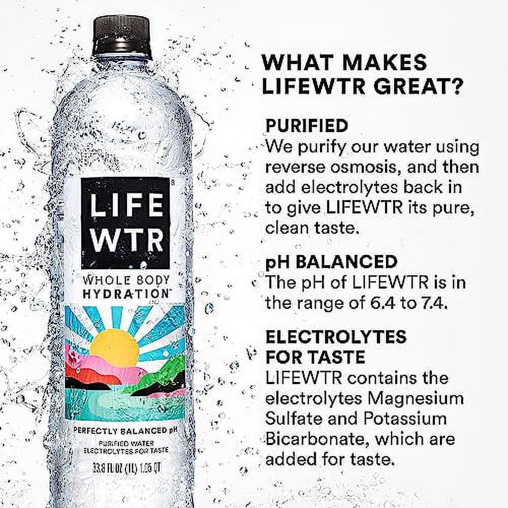 Purified Water with Electrolytes, 23.7 Fl Oz Bottles (Pack of 12) G94290