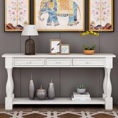 Antique White Console Table B264