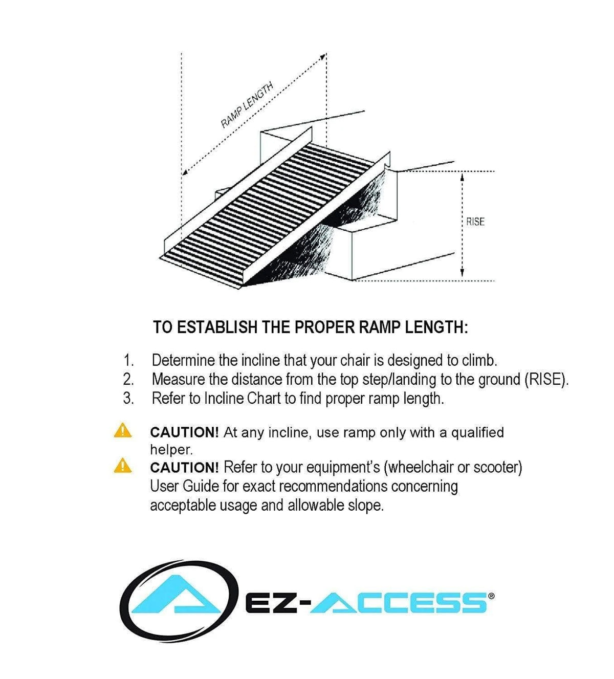 Portable Solid Surface Mobility Ramps with Two-Line Handrails - 3 Foot Z359