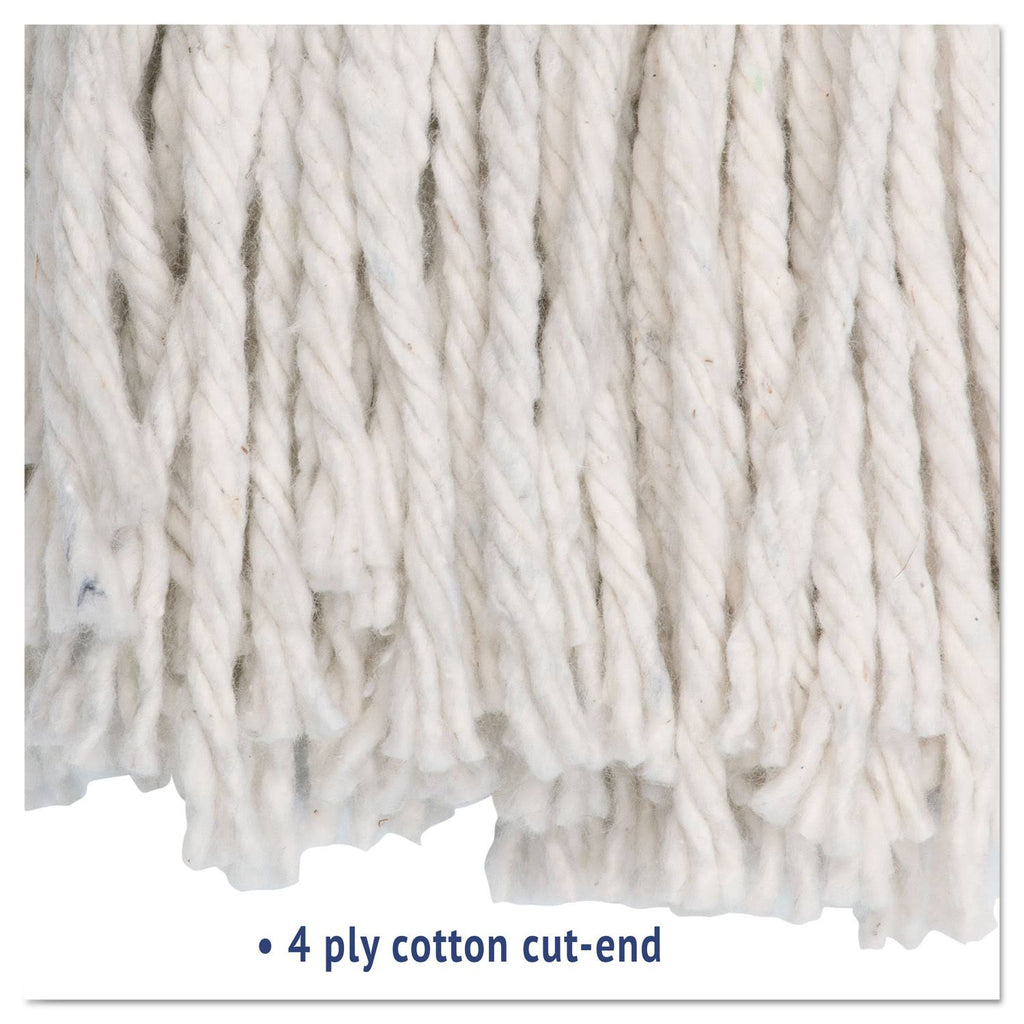 White Cotton Cut-End Wet Mop Heads 24oz 12/Carton T302