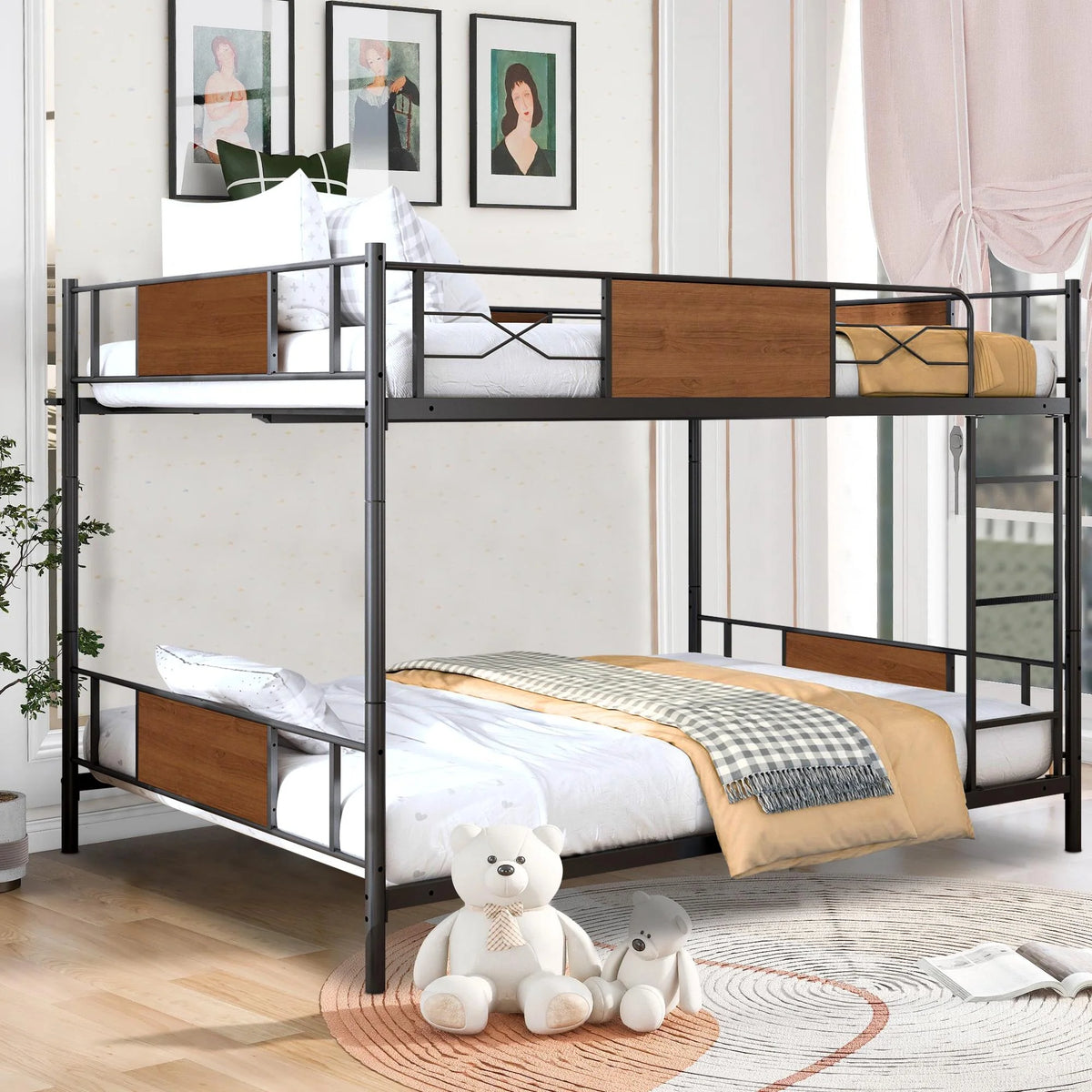 Full over Full Metal Bunk Beds A987389